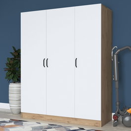 Hanah Home Armario BA105 - 2412 Nogal y Blanco